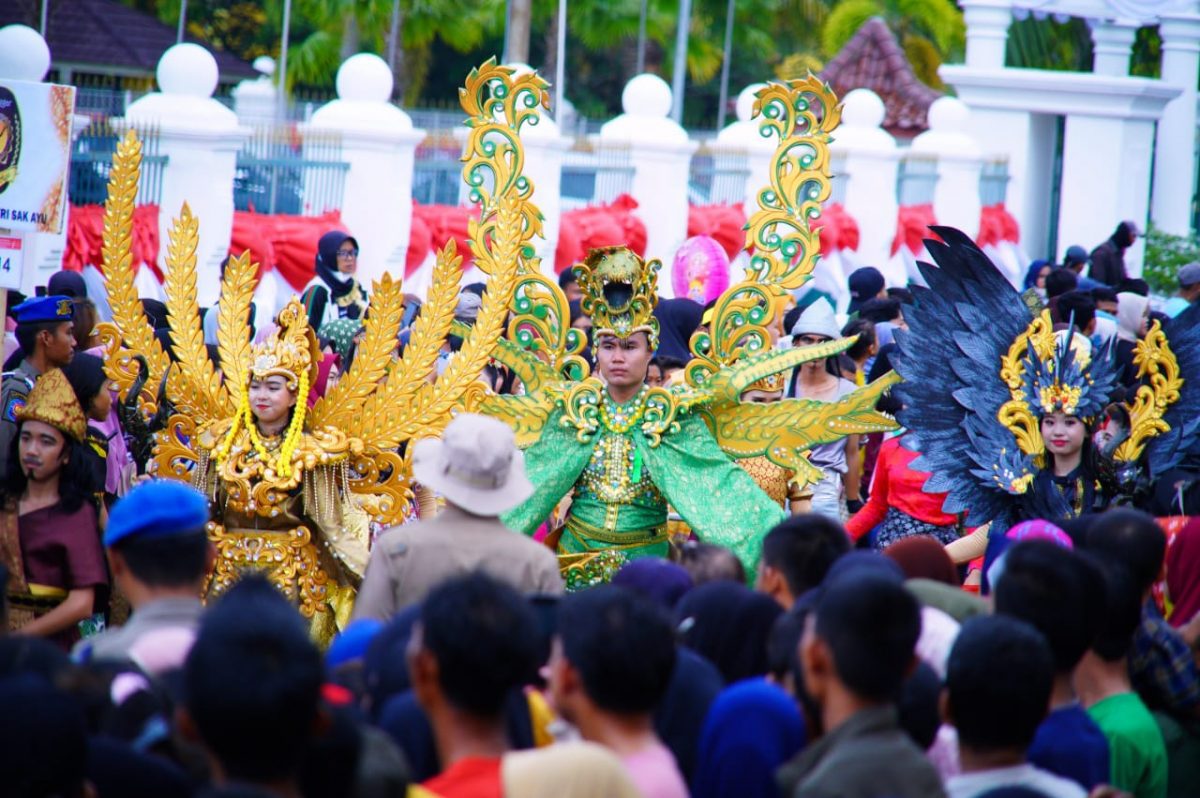 Semarak Peserta Karnaval dan Kendaraan Hias Warnai HUT RI ke 78 di Muba