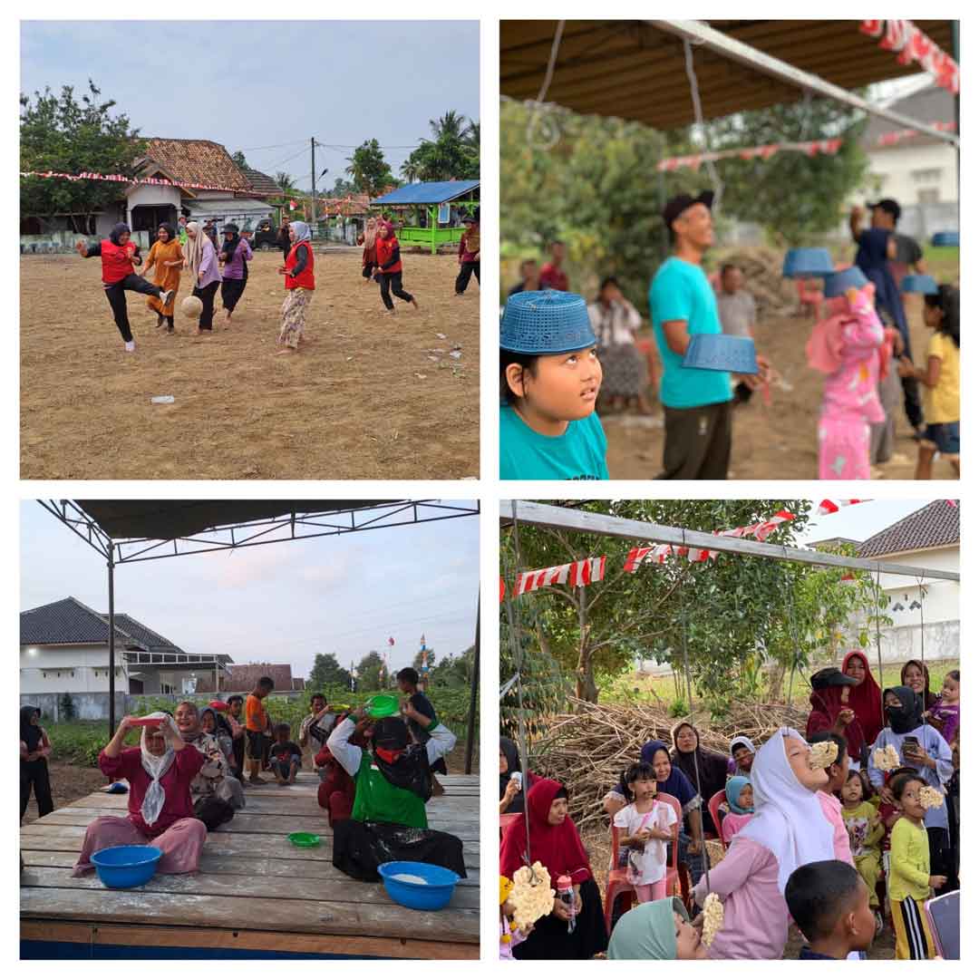Melihat Keseruan Lomba Hari Kemerdekaan Oleh Pemuda RT 002 RW 004, Kelurahan Terukis Rahayu OKU Timur