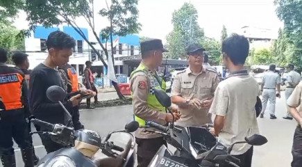 22 Kendaraan Terjaring Razia Gabungan Satlantas Polrestabes Palembang
