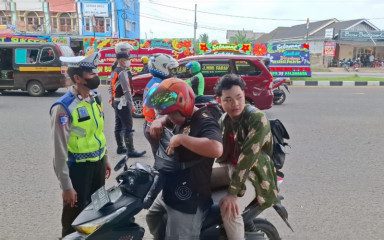 Puluhan Kendaraan Terjaring Razia Satlantas Polrestabes Palembang Menjelang Nataru