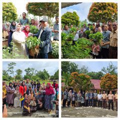 Anggota DPRD OKU Timur Herman Kuncir Apresiasi SDN Pahang Asri Yang Memanfaatkan Lahan Sekolah Untuk Berkebun Sayuran