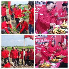 HUT Partai Ke 52 dan Ultah Ketua Umum Megawati Soekarno Putri Ke 78 DPC PDIP OKU Timur Gelar Kegiatan Sosial