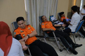 Menyambut HUT Yang Ke 53 Basarnas, Kantor SAR Palembang Menggelar Aksi Donor Darah