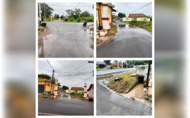 Jalan Terukis Raya Tergenang Air Dampak Saluran Tidak Bagus