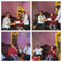 Kadinkes Serahkan Bantuan dari Bupati OKU Timur Kepada Penderita Sakit Retinopati Diabetik