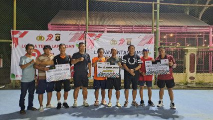 Dalam Rangka Memeriahkan HUT Bhayangkara Ke 79, Polres OKU Timur Gelar Lomba Tenis Kapolres Cup