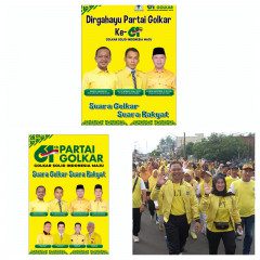 HUT Ke 61 Partai Golkar Akan Selalu Tampil Terdepan Dalam Mewujudkan Aspirasi dan Keinginan Masyarakat